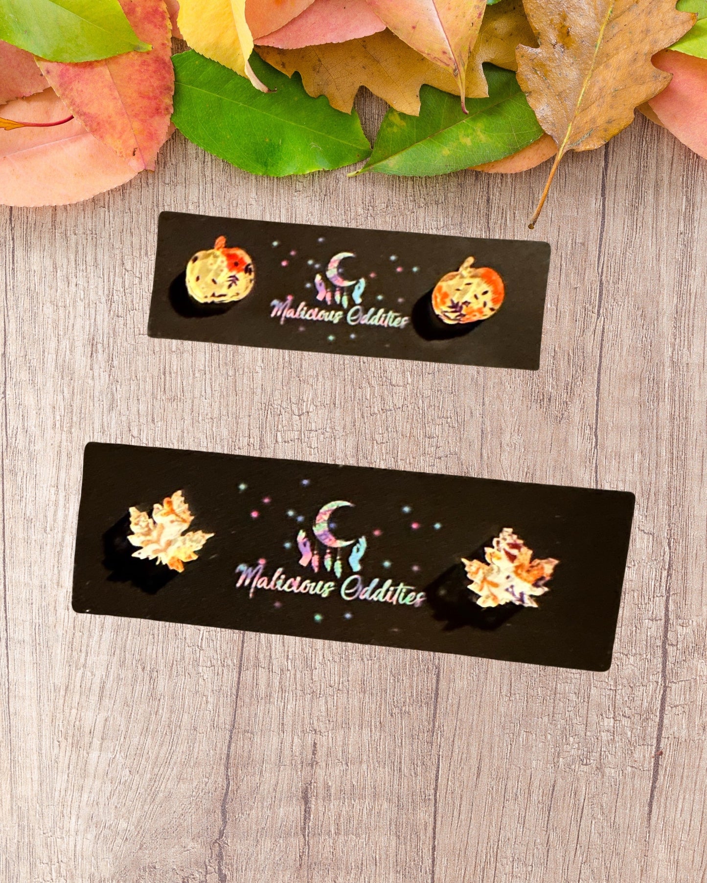 Floral fall studs