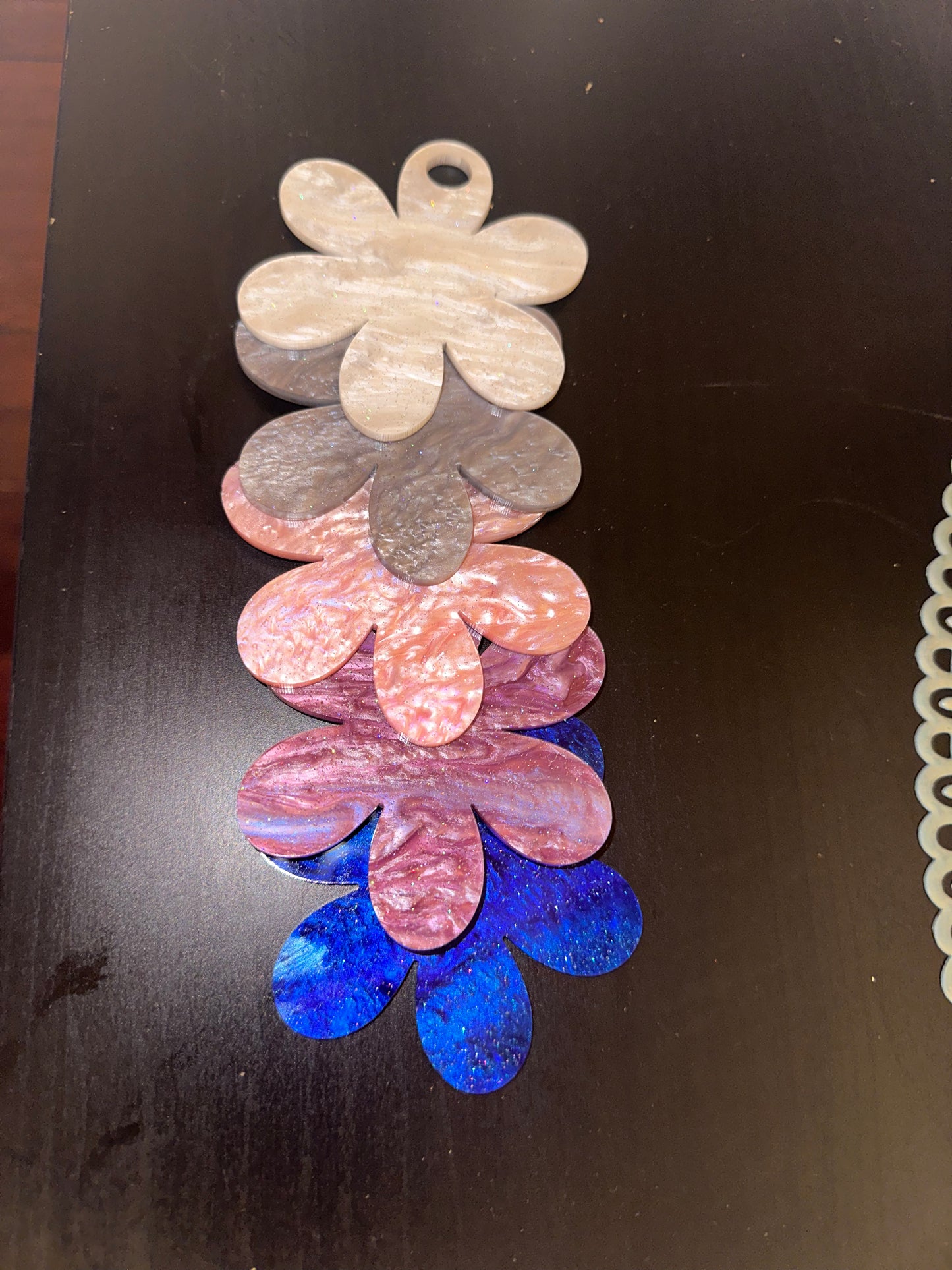 Glitzy Flower Tumbler Topper