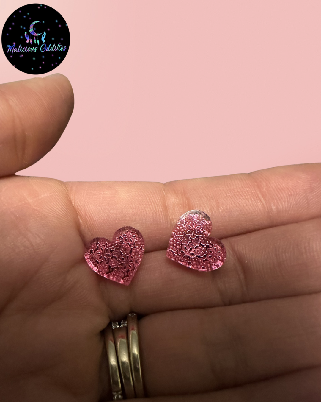 Floral Heart Studs