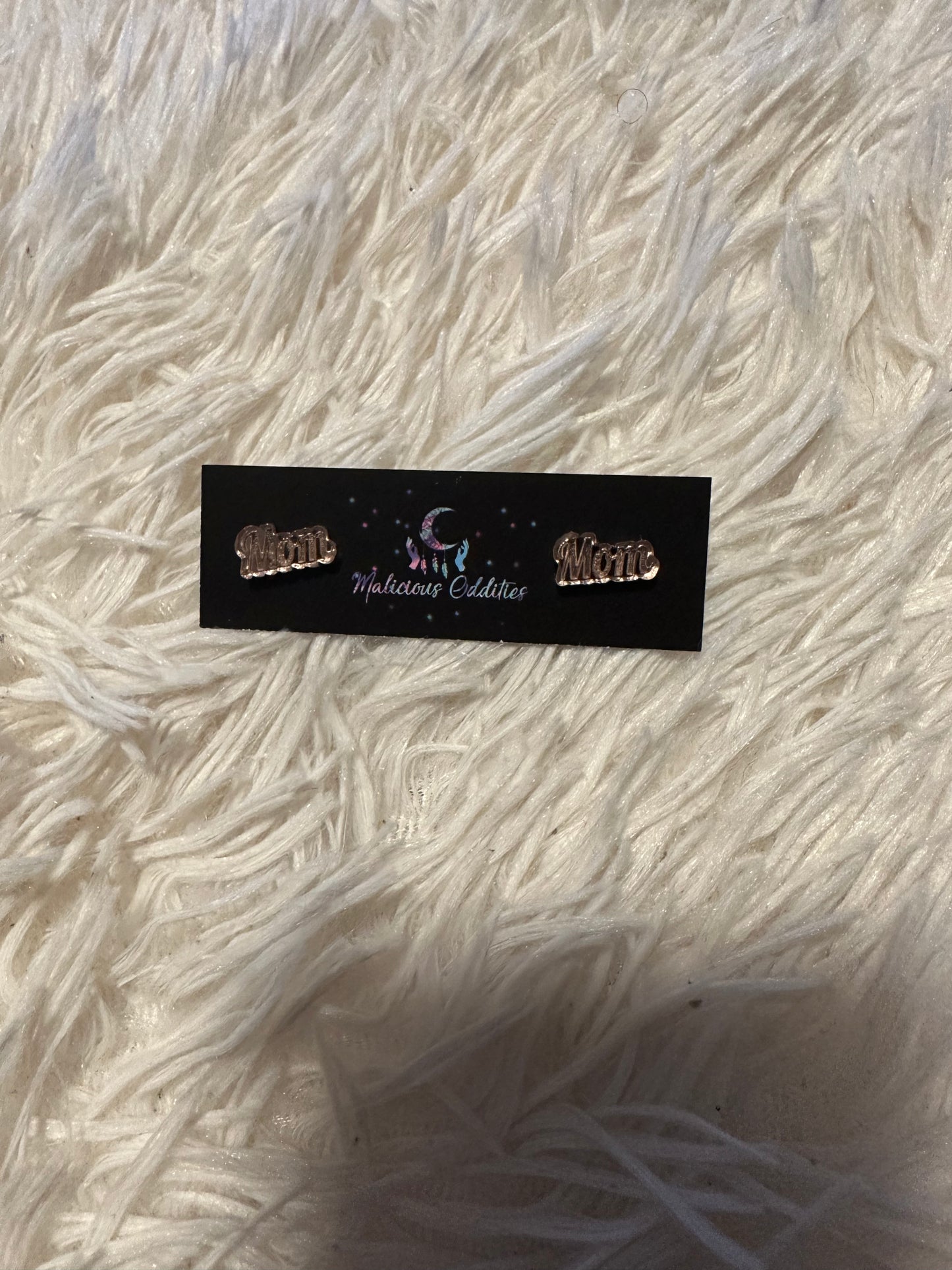 Mom Studs- Rose Gold