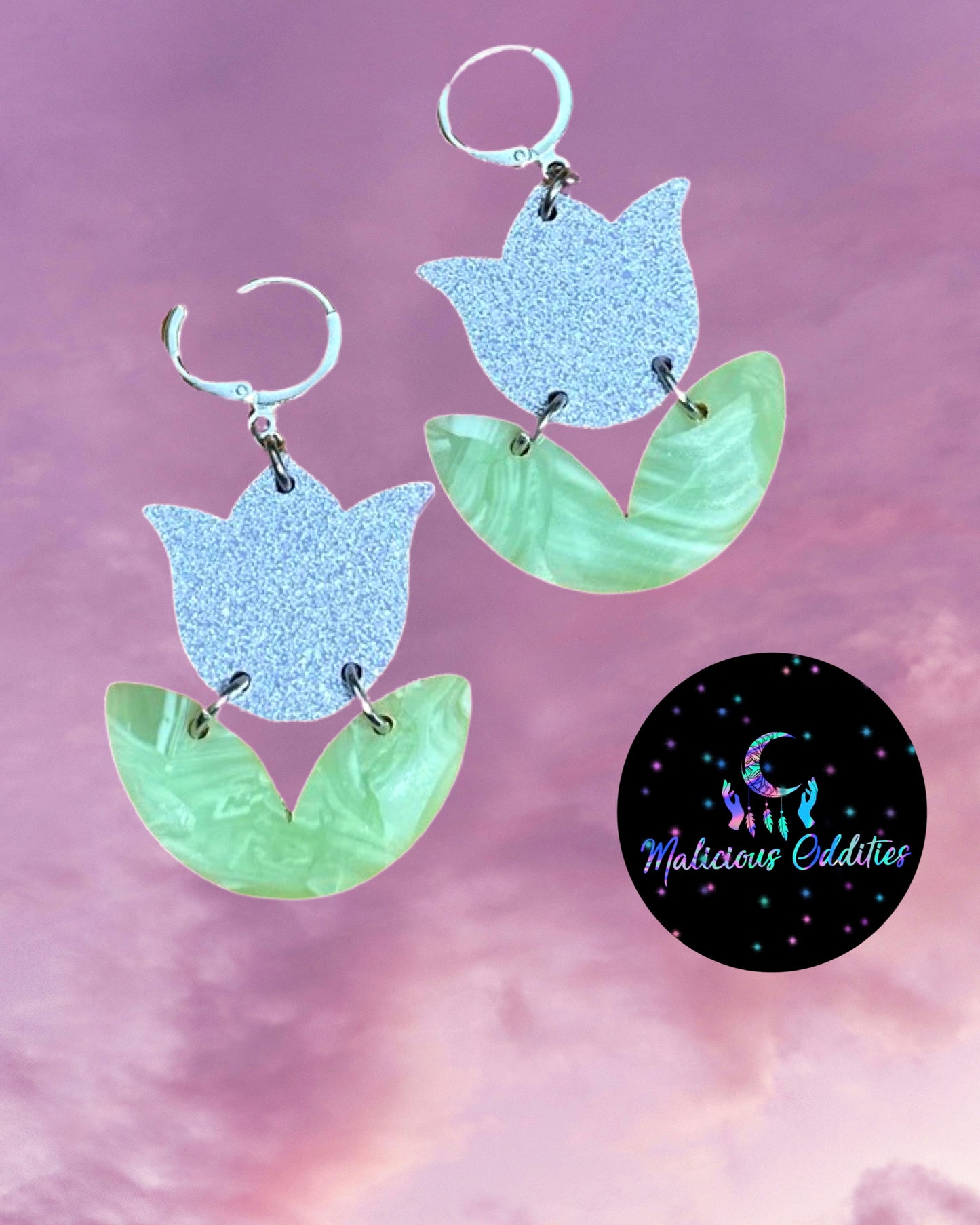 Sparkly Tulip Dangles