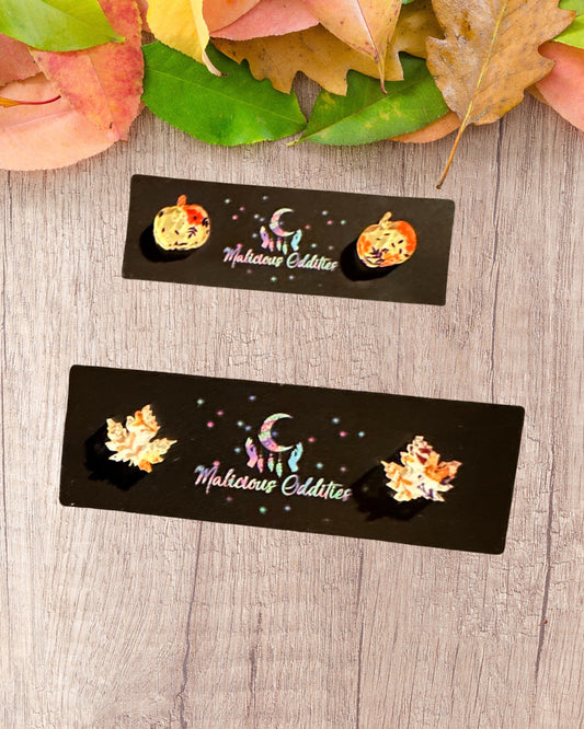 Floral fall studs