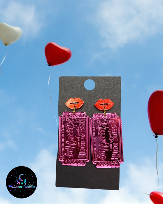 Kissing Booth Ticket Earrings