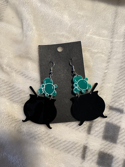 Witchy Cauldron Earrings
