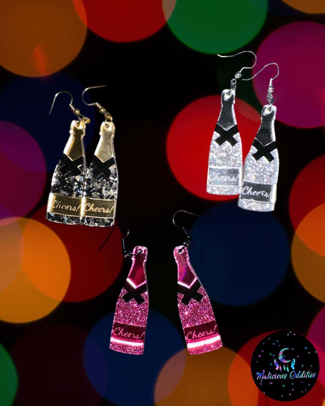 Poppin’ Bottles “Cheers!” Earrings